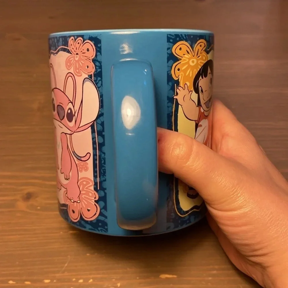Disney Lilo & Stitch Angel Scrump Floral Portrait Ceramic Mug 20 oz